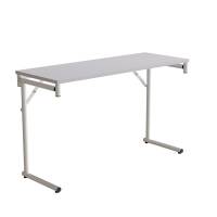Klapbord Silhuett 1200x450mm,Gr&aring; laminat og hvidt stel
