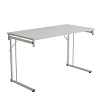 Klapbord Silhuett 1200x600mm,Hvid laminat og hvidt stel