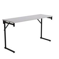 Klapbord Silhuett 1300x450mm,Gr&aring; laminat og sort stel