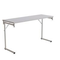 Klapbord Silhuett 1300x450mm,Gr&aring; laminat og hvidt stel