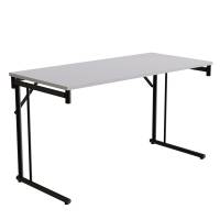 Klapbord Silhuett 1300x600mm,Gr&aring; laminat og sort stel