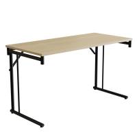 Klapbord Silhuett 1300x600mm,Birk laminat og sort stel