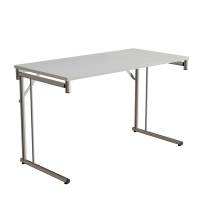 Klapbord Silhuett 1200x600mm,Hvid laminat og krom stel