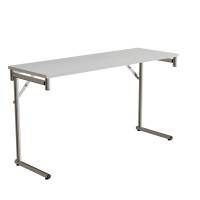 Klapbord Silhuett 1300x450mm,Hvid laminat og krom stel