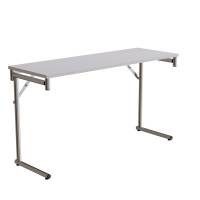 Klapbord Silhuett 1300x450mm,Gr&aring; laminat og krom stel