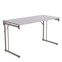 Klapbord Silhuett 1300x600mm,Grå laminat og krom stel