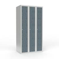 Skoleskab 3x300 Lige tag 1 rum i h&oslash;jden VirrVarr Black laminatd&oslash;r Cylinderl&aring;s