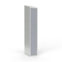 Skoleskab 1x300 Skr&aring;t tag 1 rum i h&oslash;jden Gr&aring; st&aring;ld&oslash;r Greb for h&aelig;ngel&aring;s