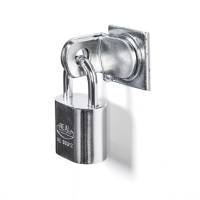 Skoleskab 2x300 Skr&aring;t tag 1 rum i h&oslash;jden Hvid laminatd&oslash;r Greb for h&aelig;ngel&aring;s