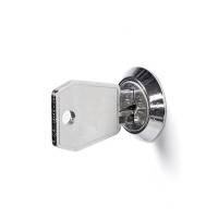 Skoleskab 1x400 Skr&aring;t tag 4 rum i h&oslash;jden Lys gr&aring; laminatd&oslash;r Cylinderl&aring;s