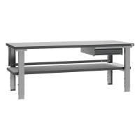 Fileb&aelig;nk 2000x800 mm enkeltskuffe og underhylde