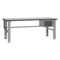 Fileb&aelig;nk 2000x800 mm inkl. skuffesektion (2 skuffer)