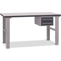 Fileb&aelig;nk 1500x800 mm inkl. skuffesektion (2 skuffer)