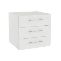 Skuffeindsats DNA, Hvid med alugr&aring; h&aring;ndtag