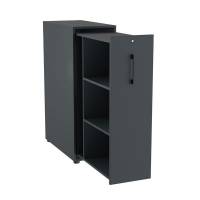 Towerskab DNA A9 Venstre, Antracit med sort h&aring;ndtag