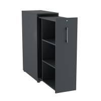 Towerskab DNA A9 Venstre, Antracit med alugråt håndtag