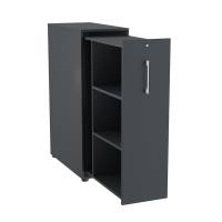 Towerskab DNA A9 Venstre, Antracit med hvidt håndtag