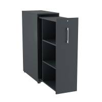 Towerskab DNA A9 Venstre, Antracit med hvidt h&aring;ndtag