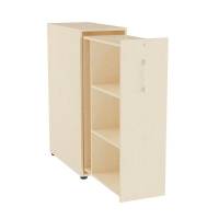 Towerskab DNA A9 H&oslash;jre, Birk med hvidt h&aring;ndtag