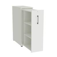 Towerskab DNA A9 Venstre, Hvid med sort h&aring;ndtag