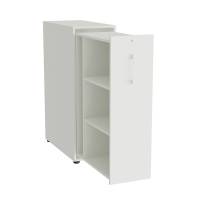 Towerskab DNA A9 Venstre, Hvid med hvidt håndtag