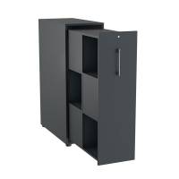 Towerskab DNA A9M, Antracit med alugr&aring;t h&aring;ndtag