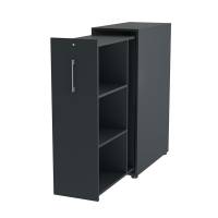 Towerskab DNA A9 Højre, Antracit med alugråt håndtag