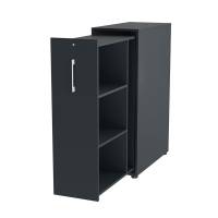 Towerskab DNA A9 Venstre, Antracit med hvidt h&aring;ndtag