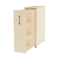 Towerskab DNA A9 H&oslash;jre, Birk med sort h&aring;ndtag