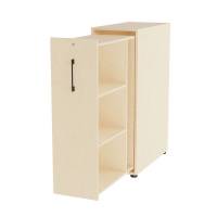 Towerskab DNA A9 Venstre, Birk med sort h&aring;ndtag