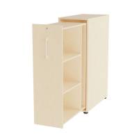 Towerskab DNA A9 Venstre, Birk med hvidt h&aring;ndtag