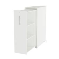 Towerskab DNA A9 Højre, Hvid med alugråt håndtag