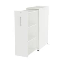 Towerskab DNA A9 Venstre, Hvid med alugr&aring;t h&aring;ndtag