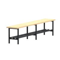 Bænk Fritstående med skohylde 2000mm Ask Laminat