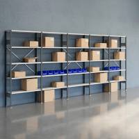 Lagerreol &Aring;ben V06 2100x5000x300  RAL 7035