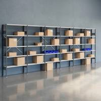 Lagerreol &Aring;ben V06 2100x6000x300  RAL 7035