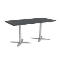 M&oslash;debord DNA, Antracit 1600x800 mm rektangul&aelig;r, Alugr&aring;t understel