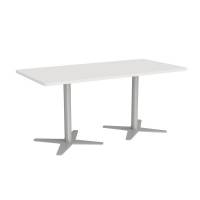 M&oslash;debord DNA, Hvid 1600x800 mm rektangul&aelig;r, Alugr&aring;t understel