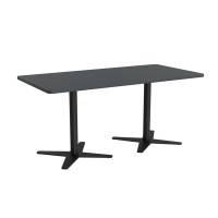 Mødebord DNA, Antracit 1600x800 mm rektangulær, Sort understel