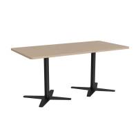 Mødebord DNA, Lys eg 1600x800 mm rektangulær, Sort understel