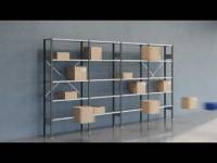 Lagerreol V06 Startsektion 2100x400 mm &Aring;ben / Galv