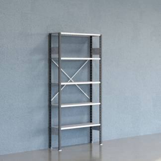 Lagerreol V06 Startsektion 2100x300 mm Åben / Galv