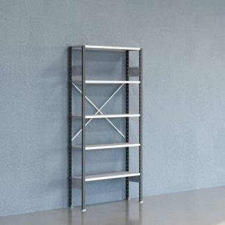 Lagerreol V06 Startsektion 2100x300 mm &Aring;ben / Galv