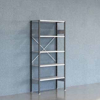 Lagerreol V06 Startsektion 2100x400 mm &Aring;ben / Galv