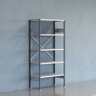 Lagerreol V06 Startsektion 2100x500 mm &Aring;ben / Galv