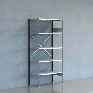 Lagerreol V06 Startsektion 2100x500 mm Åben / Galv