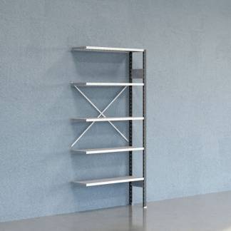 Lagerreol V06 Følgesektion 2100x300 mm Åben / Galv