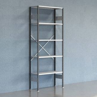 Lagerreol V06 Startsektion 2500x400 mm &Aring;ben / Galv