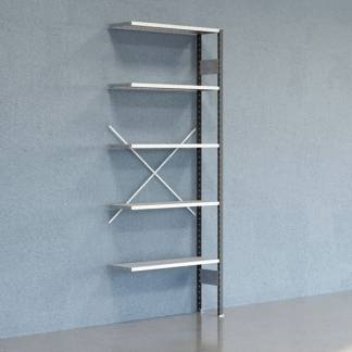 Lagerreol V06 Følgesektion 2500x300 mm Åben / Galv