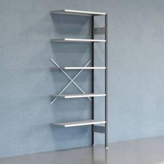 Lagerreol V06 Følgesektion 2500x400 mm Åben / Galv